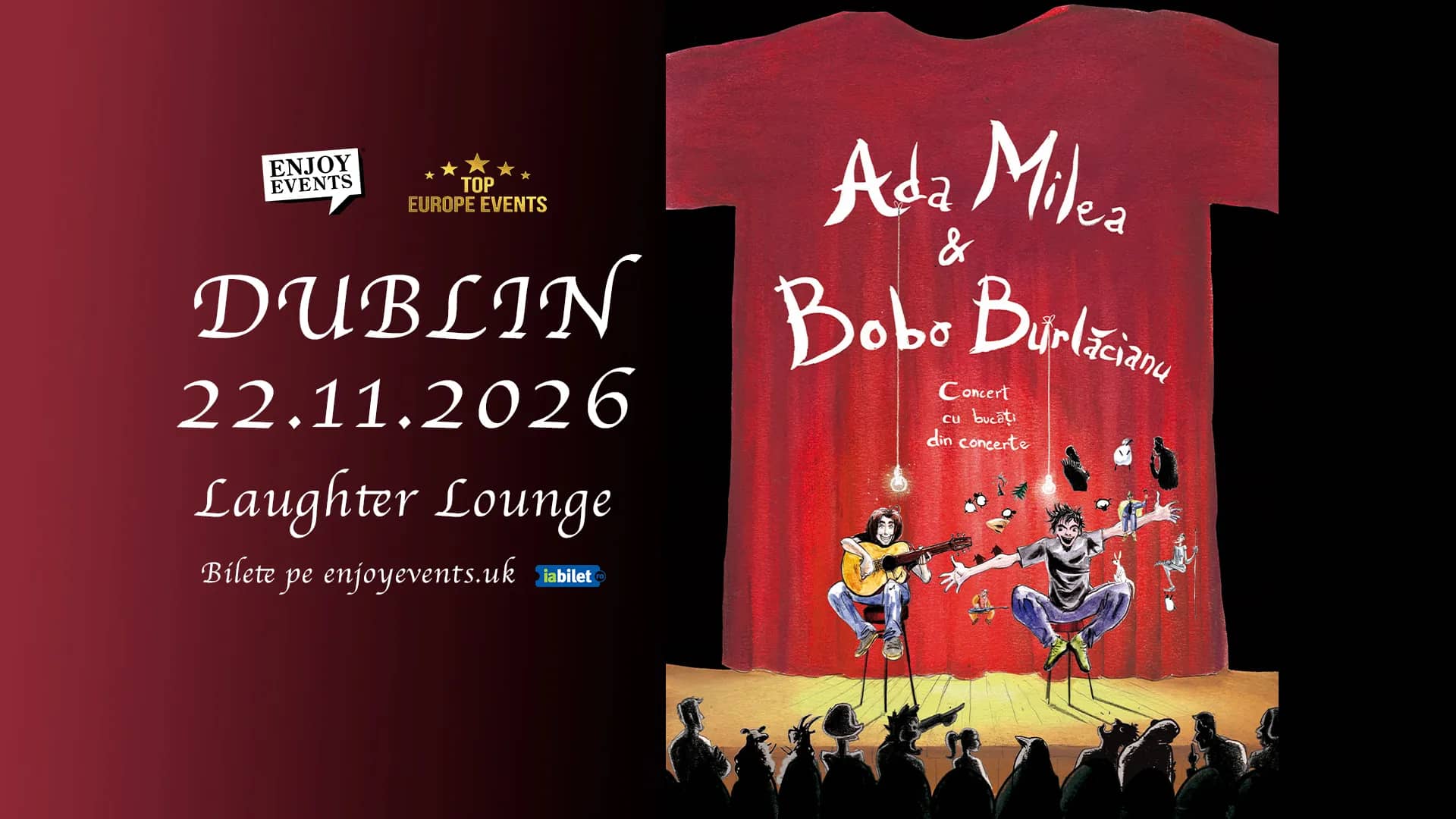 ADA MILEA & BOBO BURLĂCIANU | DUBLIN | Concert cu bucăți din concerte | 22.11.2026